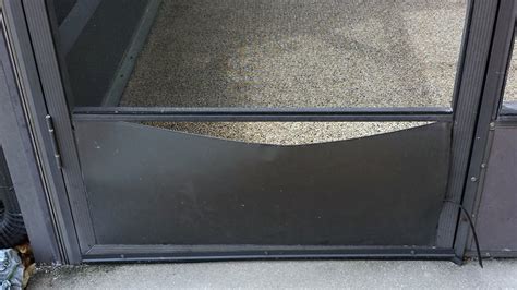 screen enclosure metal plates at bottom|kick plate for screen door.